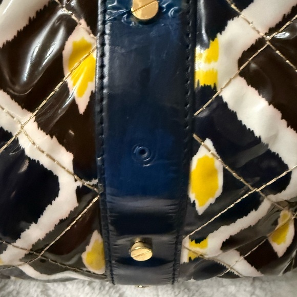 Tory Burch Blue XL Weekender *Callouts* please read description - Picture 5 of 9